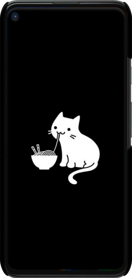 3D пластиковый матовый чехол С милым котом на черном фоне для Google Pixel 5A - 6528m-2286 изображение 