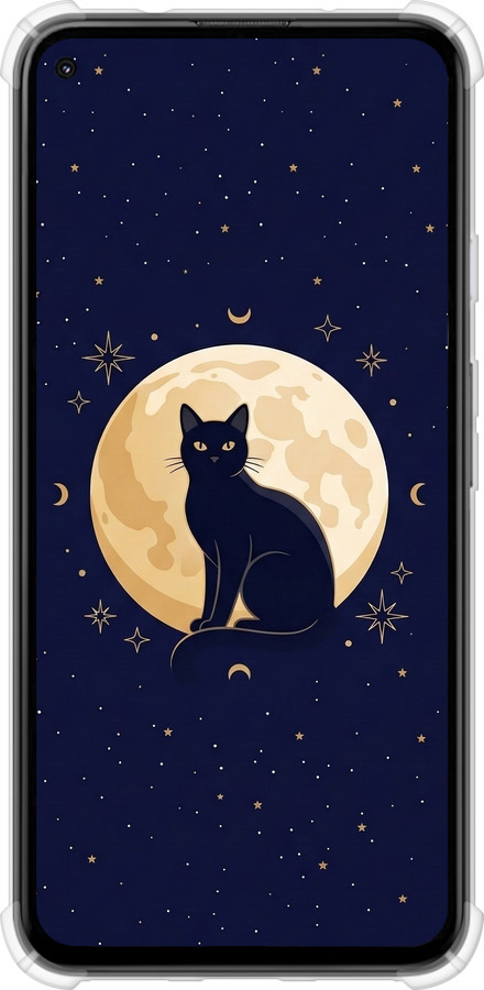 Силикон с усиленными углами чехол Cute Cat Celestial/Witchy для Google Pixel 5A - 6787sp-2286 изображение 