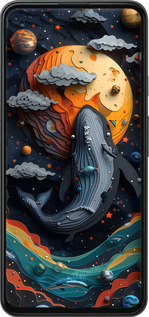 2D пластиковий чехол Кит у космосі для Google Pixel 5A - 6328t-2286 изображение 