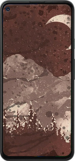 2D пластиковый чехол С изображением лунного пейзажа в ночном лесу для Google Pixel 5A - 6546t-2286 изображение 