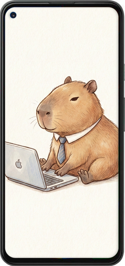 Силіконовий чехол Funny Capybara CEO Working для Google Pixel 5A - 6777u-2286 изображение 
