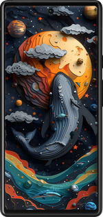 Силиконовый чехол Кит в космосе для Google Pixel 6 - 6328u-2364 изображение 