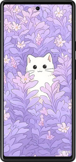 Силіконовий чехол Котик в цветах для Google Pixel 6 - 6390u-2364 изображение 