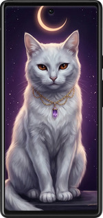 Силиконовый чехол Mystic White Cat Gothic Dark Purple Gold для Google Pixel 6 - 6805u-2364 изображение 