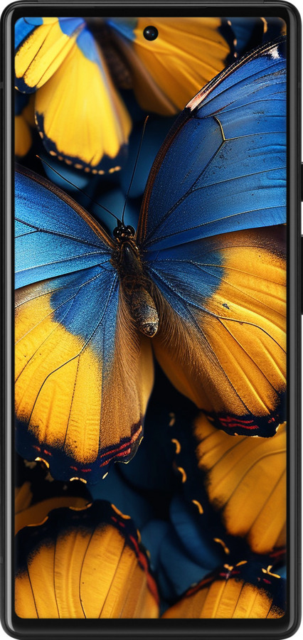 Силиконовый чехол Желто-голубые бабочки для Google Pixel 6 - 6046u-2364 изображение 