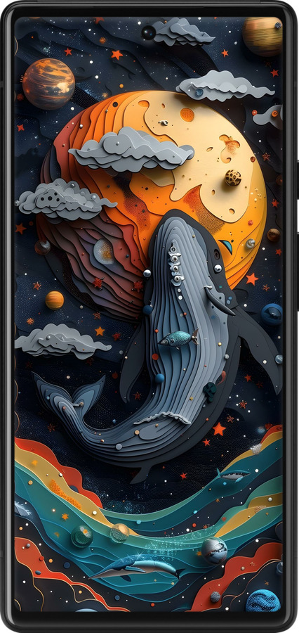 Силиконовый чехол Кит в космосе для Google Pixel 6 - 6328u-2364 изображение 