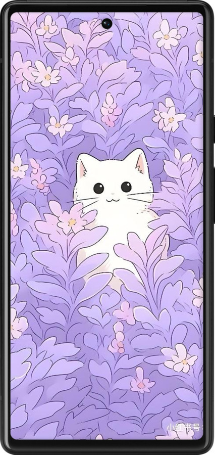 Силіконовий чехол Котик в цветах для Google Pixel 6 - 6390u-2364 изображение 