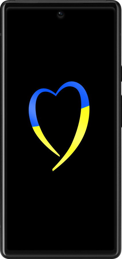 Силиконовый чехол Жёлто-голубое сердце для Google Pixel 6 - 885u-2364 изображение 