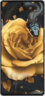TPU чехол Black snake and golden rose для Google Pixel 7 Pro - 6068b-3031 изображение 