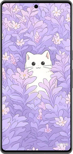 TPU чехол Котик в цветах для Google Pixel 7 Pro - 6390b-3031 изображение 
