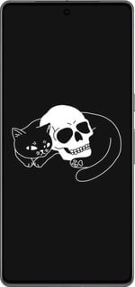 TPU чехол Із зображенням кота та черепа для Google Pixel 7 Pro - 6491b-3031 изображение 