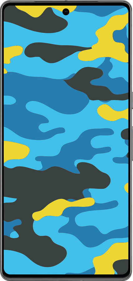 TPU чехол Жовто-блакитний камуфляж для Google Pixel 7 Pro - 1084b-3031 изображение 