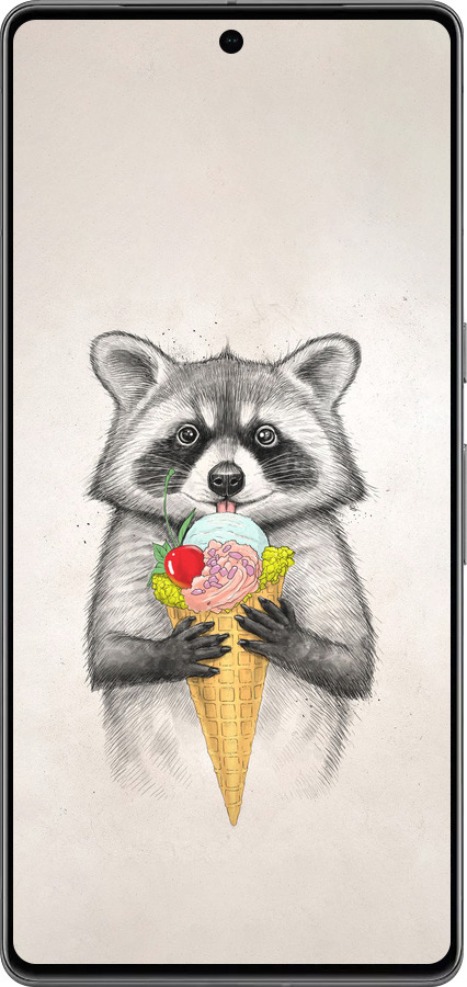 TPU чехол Енотик с мороженым для Google Pixel 7 Pro - 4602b-3031 изображение 