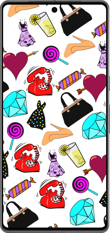 TPU чехол stickers для Google Pixel 7 Pro - 4757b-3031 изображение 