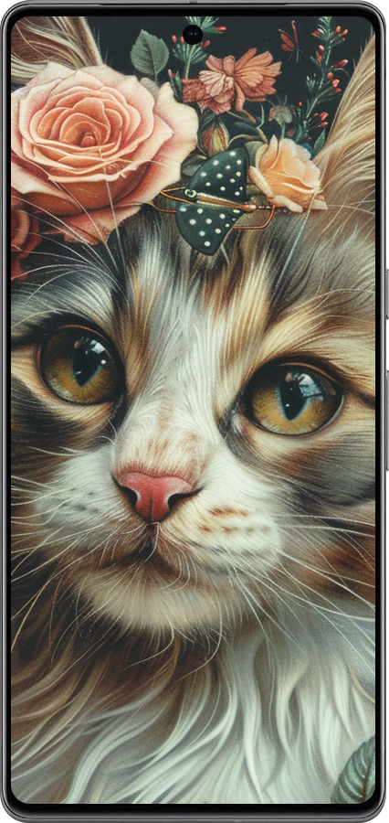 TPU чехол Cats and flowers для Google Pixel 7 Pro - 6069b-3031 изображение 