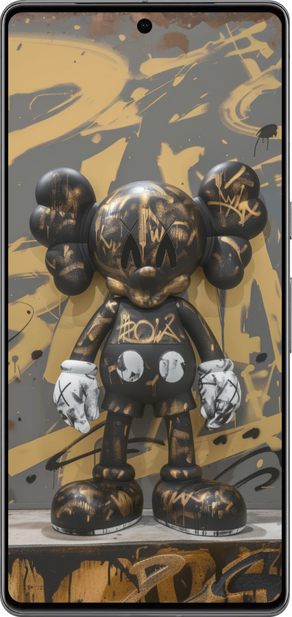TPU чехол Bronze kaws для Google Pixel 7 Pro - 6097b-3031 изображение 