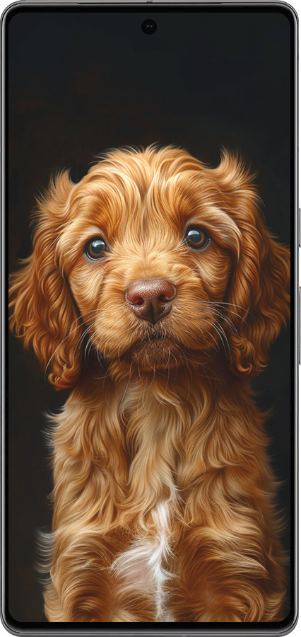 TPU чехол Cocker spaniel на черном фоне для Google Pixel 7 Pro - 6137b-3031 изображение 