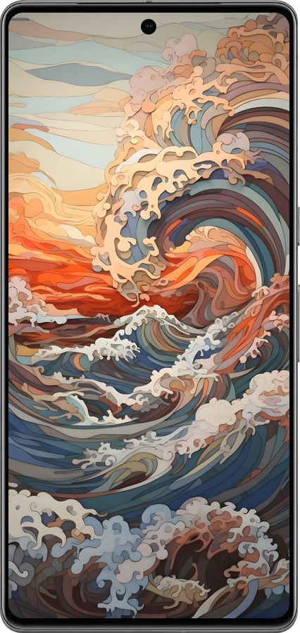 TPU чехол Арт волны для Google Pixel 7 Pro - 6324b-3031 изображение 