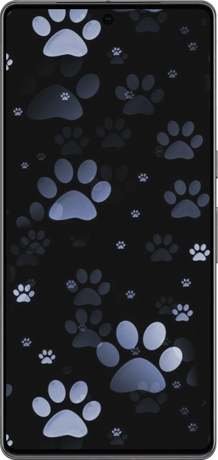 TPU чехол З синіми відбитками лап для Google Pixel 7 Pro - 6441b-3031 изображение 