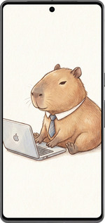 Силиконовый чехол Funny Capybara CEO Working для Google Pixel 7 Pro - 6777u-3031 изображение 