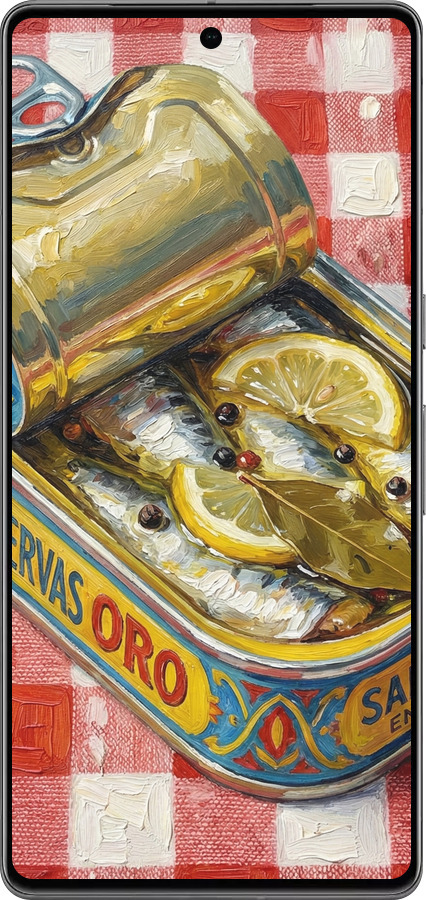 Силиконовый чехол Vintage Sardine Tin Phone для Google Pixel 7 Pro - 6772u-3031 изображение 