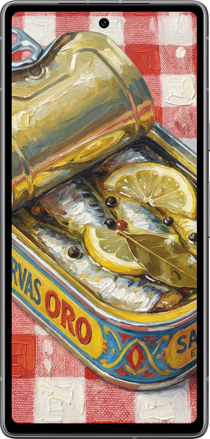 Силиконовый чехол Vintage Sardine Tin Phone для Google Pixel 7a - 6772u-3048 изображение 