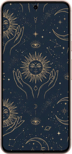 Силиконовый чехол Celestial Harmony: Sun & Moon Gold Mystic Pattern для Google Pixel 8 - 6778u-3060 изображение 