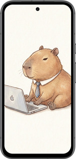 Силиконовый чехол Funny Capybara CEO Working для Google Pixel 8A - 6777u-3406 изображение 