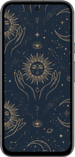 Силіконовий чехол Celestial Harmony: Sun & Moon Gold Mystic Pattern для Google Pixel 8A - 6778u-3406 изображение 