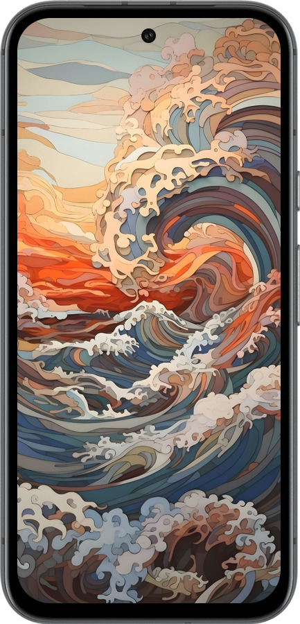Силіконовий чехол Арт хвилі для Google Pixel 8A - 6324u-3406 изображение 