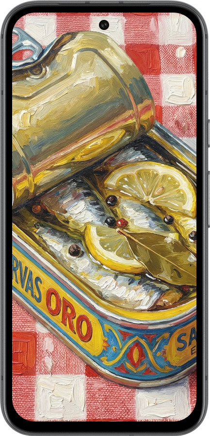 Силиконовый чехол Vintage Sardine Tin Phone для Google Pixel 8A - 6772u-3406 изображение 