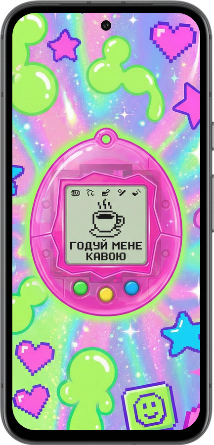 Силиконовый чехол Y2K Aesthetic Retro Pet: Годуй мене кавою для Google Pixel 8A - 6784u-3406 изображение 