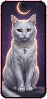 Силіконовий чехол Mystic White Cat Gothic Dark Purple Gold для Google Pixel 9 5G - 6805u-3643 изображение 