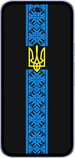 Силиконовый чехол Тризуб в вышиванке для Google Pixel 9A - 1158u-3899 изображение 