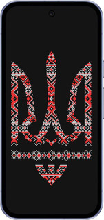 Силиконовый чехол Герб - вышиванка на черном фоне для Google Pixel 9A - 1196u-3899 изображение 