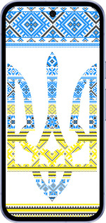 Силиконовый чехол Герб - вышиванка желто-голубая для Google Pixel 9A - 1197u-3899 изображение 