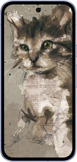 Силиконовый чехол Котёнок из пятен и линий для Google Pixel 9A - 119u-3899 изображение 