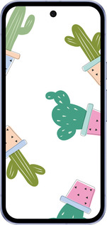 Силиконовый чехол Кактусы в горшочках для Google Pixel 9A - 3968u-3899 изображение 