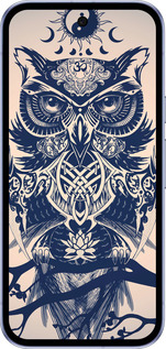 Силиконовый чехол Узорчатая сова для Google Pixel 9A - 4000u-3899 изображение 