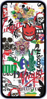 Силиконовый чехол Many different logos для Google Pixel 9A - 4022u-3899 изображение 