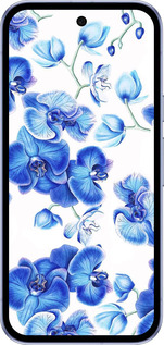Силиконовый чехол Голубые орхидеи для Google Pixel 9A - 4406u-3899 изображение 