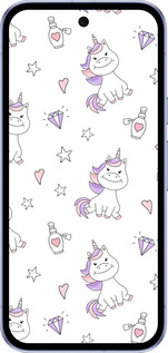 Силиконовый чехол Единорожка v2 для Google Pixel 9A - 4703u-3899 изображение 