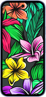Силиконовый чехол Тропические цветы 1 для Google Pixel 9A - 4753u-3899 изображение 