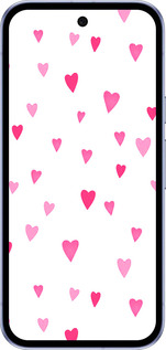 Силиконовый чехол Сердечки 2 для Google Pixel 9A - 4763u-3899 изображение 