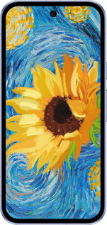 Силиконовый чехол Цветы желто-голубые для Google Pixel 9A - 5308u-3899 изображение 