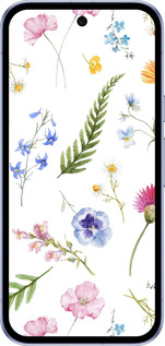 Силиконовый чехол Цветочный фон v2 для Google Pixel 9A - 5472u-3899 изображение 