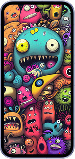 Силиконовый чехол Cмешные монстры для Google Pixel 9A - 5549u-3899 изображение 