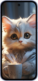 Силіконовий чехол Білий кіт для Google Pixel 9A - 5646u-3899 изображение 