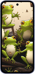 Силиконовый чехол Жабки для Google Pixel 9A - 5656u-3899 изображение 