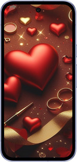 Силиконовый чехол Сердечки v3 для Google Pixel 9A - 5833u-3899 изображение 